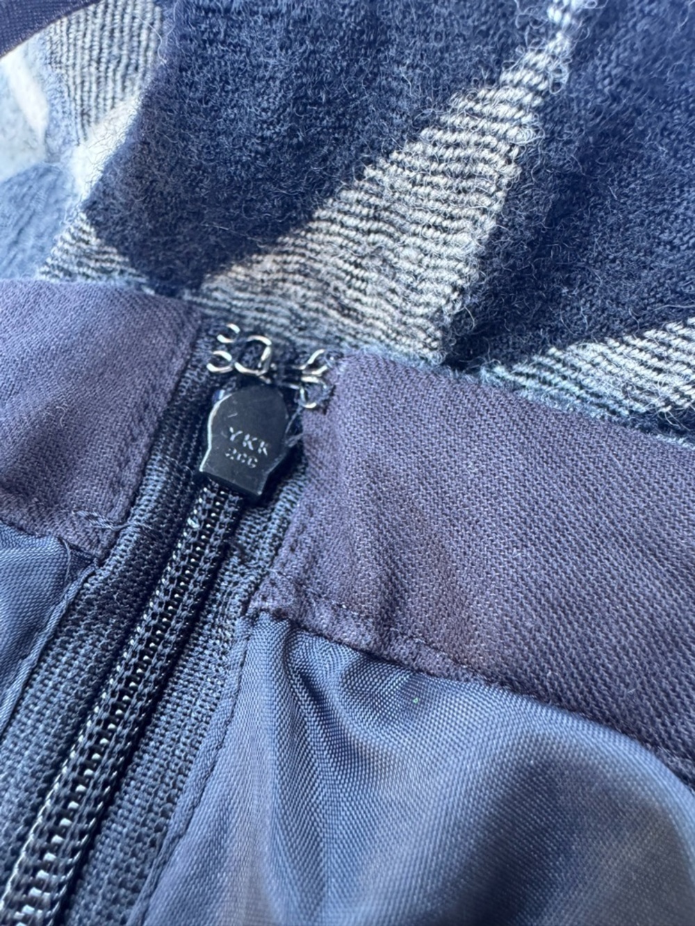 Burberry Black, Gray & Cream Plaid Circle Skirt - Picture 5 of 6